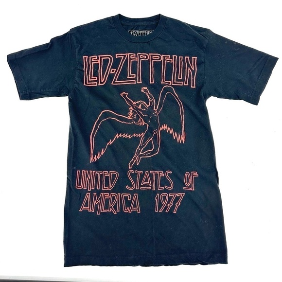 Led Zeppelin Graphic Tee Short Sleeve Shirt United States Of America 1977 Small - Picture 6 of 6
